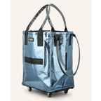 Beutler fashion Hulken Medium 31 - Transparente Reisetasche auf Rollen mit Griffen in Blau