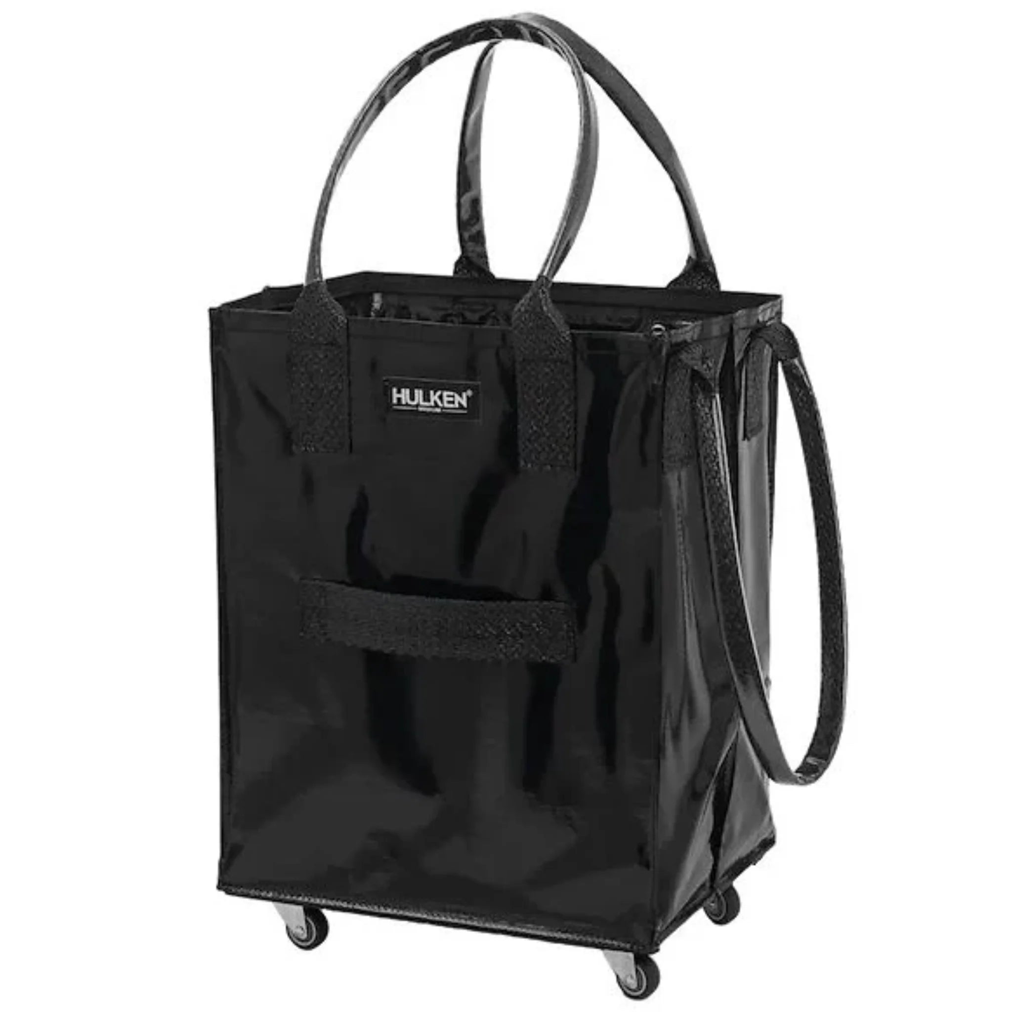Hulken Medium Einkaufstasche schwarz mit Rollen und Tragegriffen, Beutler fashion