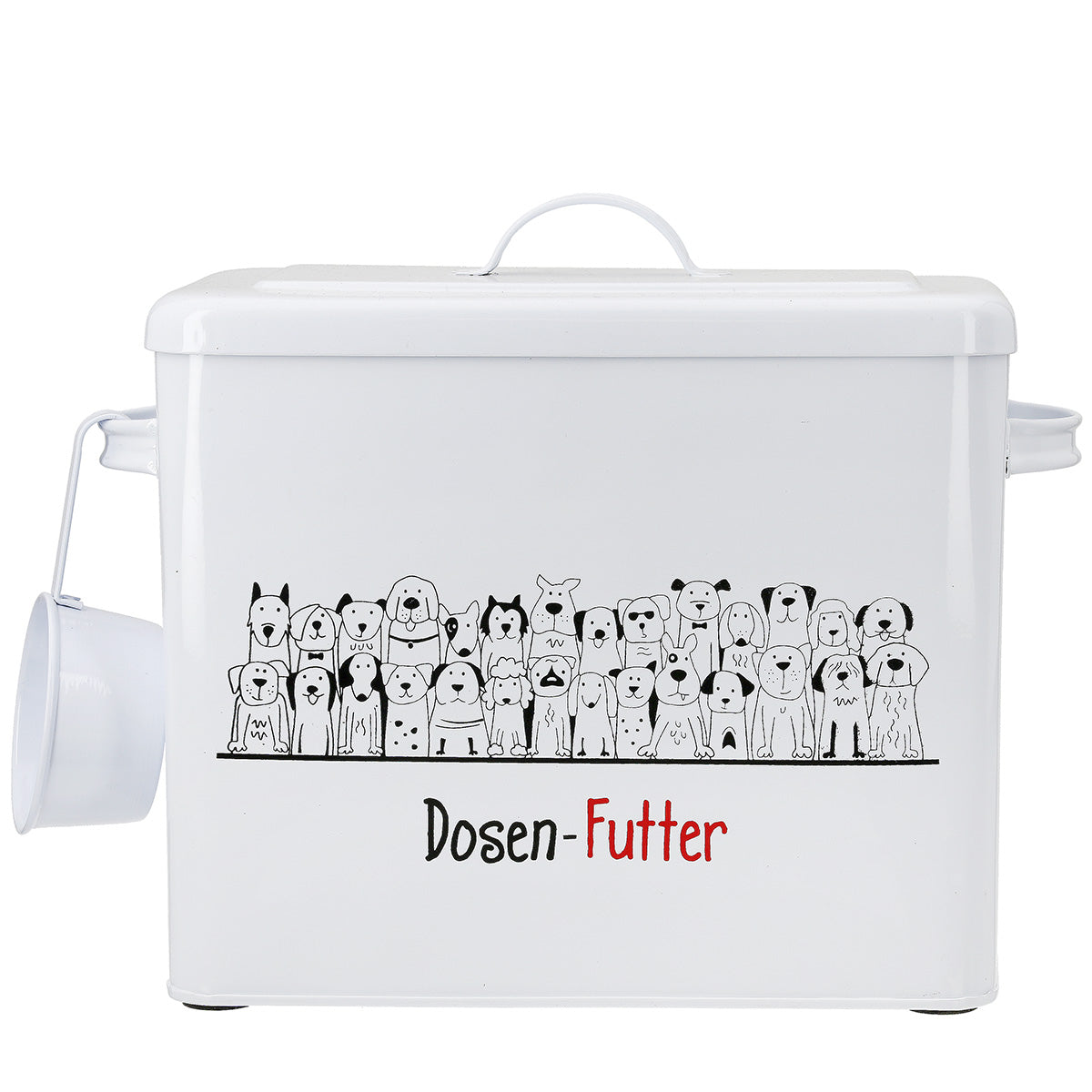Gilde Dosen-Futter Behälter mit Hundebande Design - Futterbox für Hundefutter aufbewahren