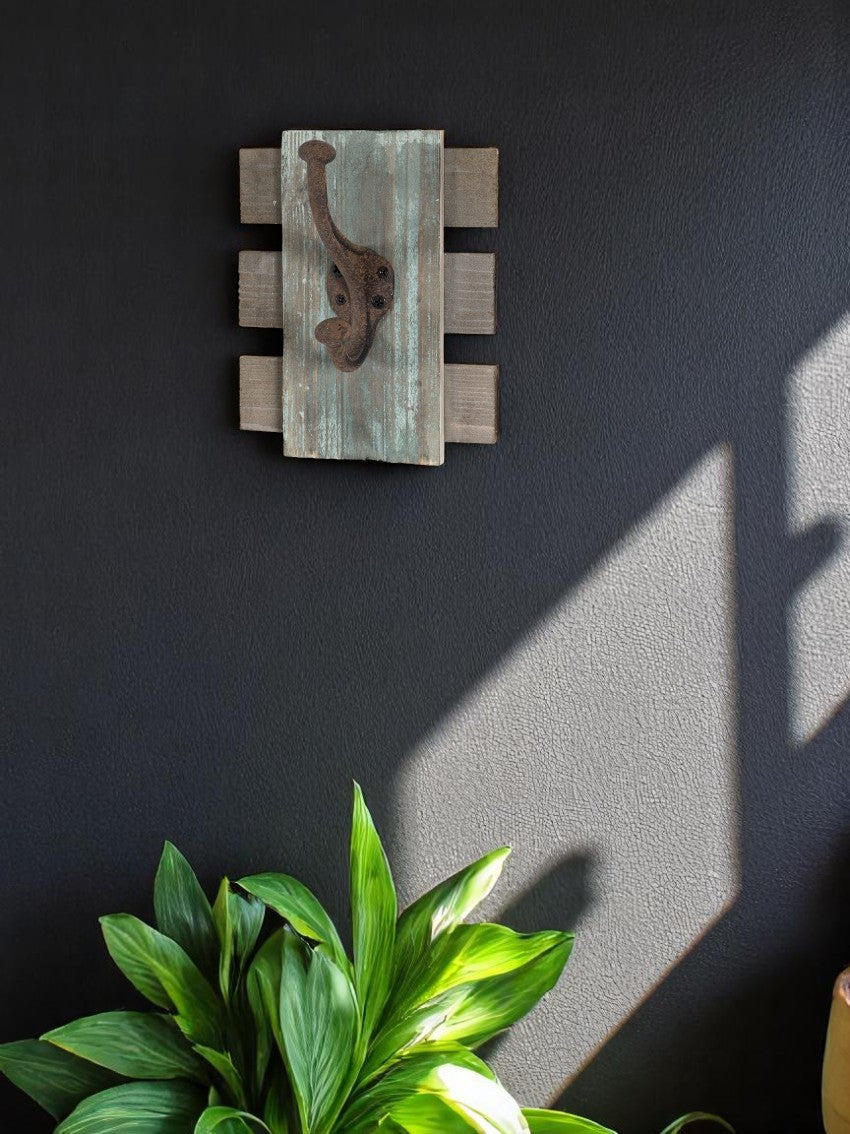 HAKU Möbel Garderobenleiste aus Massivholz in Braun 16 x 11 x 20 cm