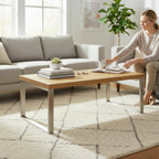 HAKU Möbel Couchtisch aus MDF auf Kufen in Braun