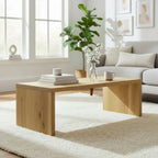 HAKU Möbel Couchtisch aus Holzwerkstoff Wangengestell in Braun