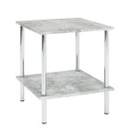 HAKU Möbel Beistelltisch aus Metall in Silber 39 x 39 x 45 cm