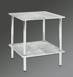 HAKU Möbel Beistelltisch aus Metall in Silber 39 x 39 x 45 cm