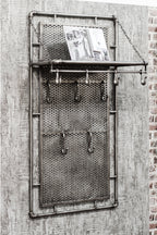 HAKU Möbel Wandgarderobe aus Metall in Anthrazit 60 x 35 x 120 cm