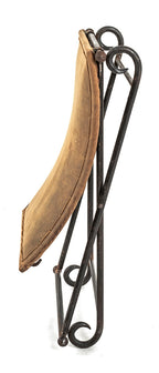HAKU Möbel Hocker aus Leder klappbar in Braun