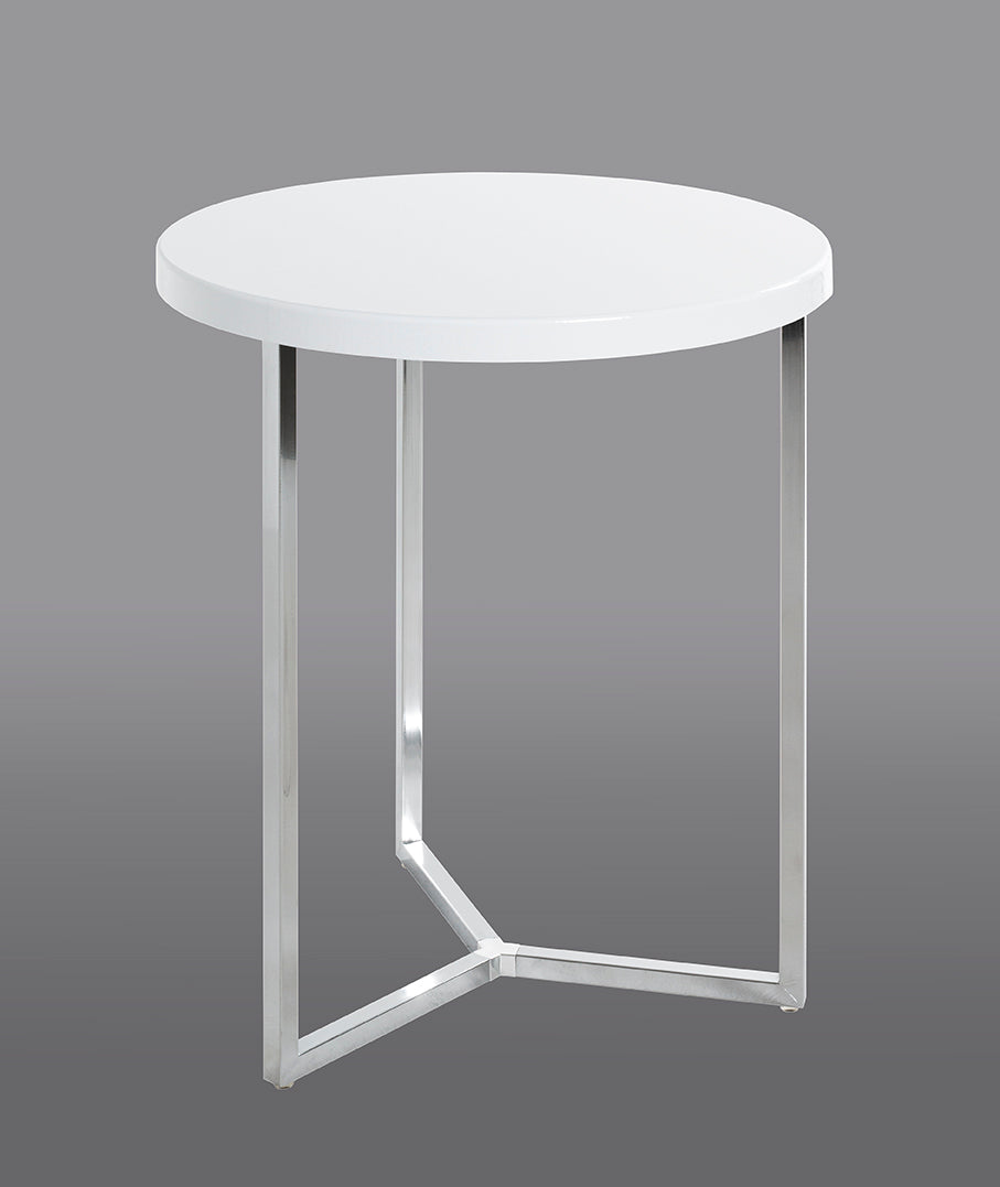 HAKU Möbel Beistelltisch aus Metall Y-Gestell in Silber 45 x 54 cm