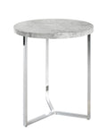HAKU Möbel Beistelltisch aus Metall Y-Gestell in Silber 45 x 54 cm
