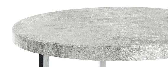 HAKU Möbel Beistelltisch aus Metall Y-Gestell in Silber 45 x 54 cm