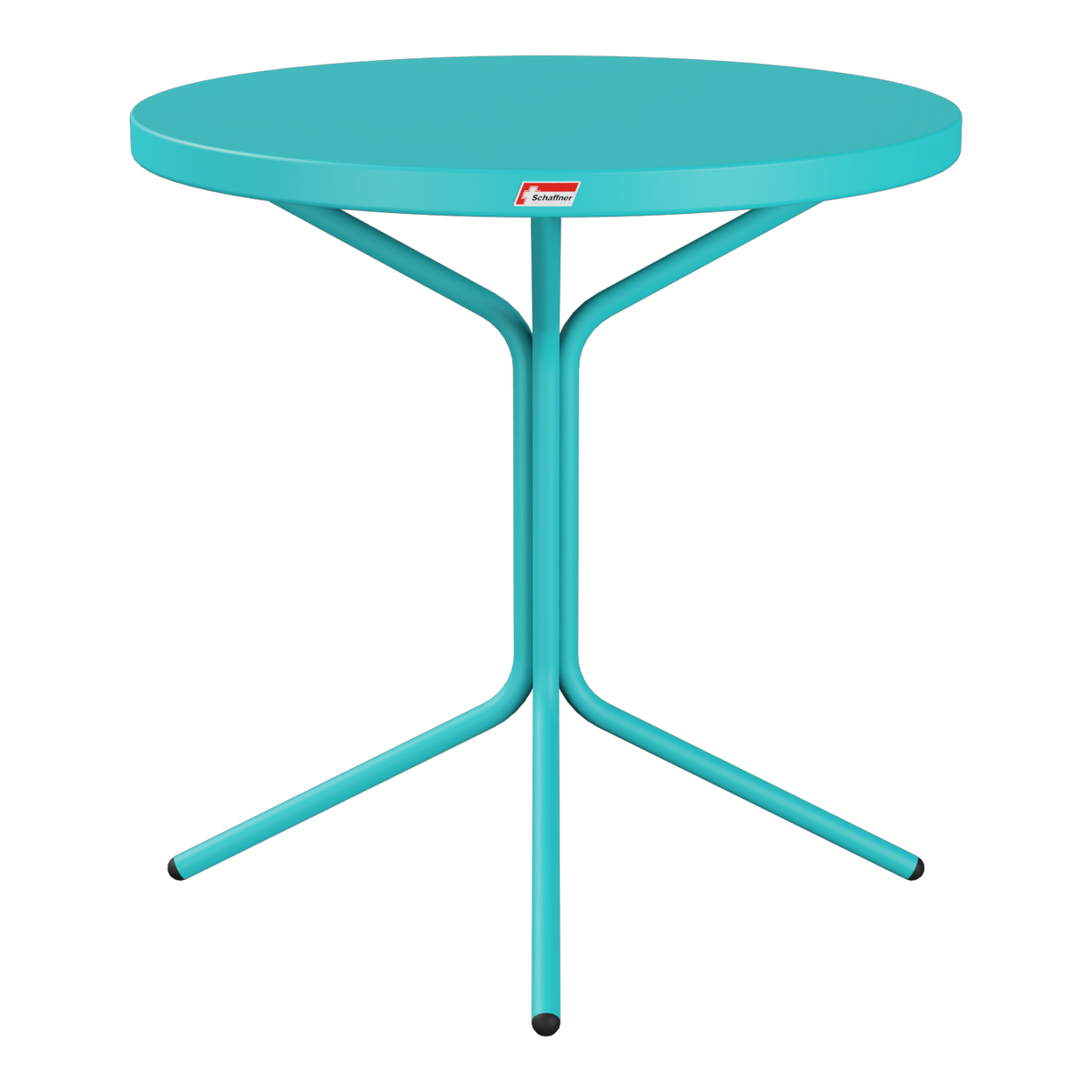 Stehtisch rund Metall Türkis - Gartentisch Bistrotisch mit Dreibein-Gestell
