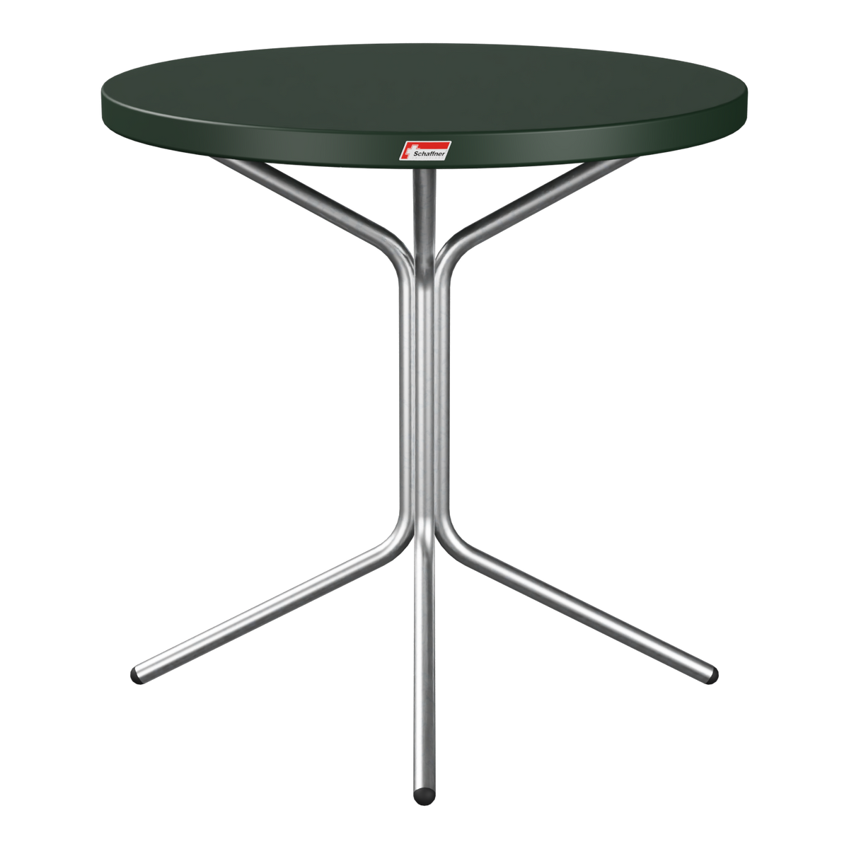 Bistrotisch rund grün Metall Dreibein Gartentisch modern stabil kompakt