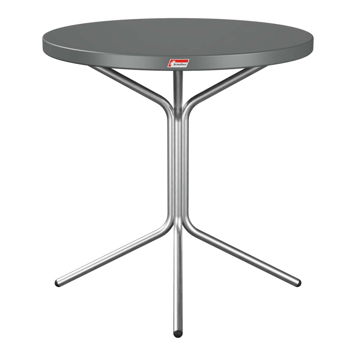 Bistrotisch rund Metall grau - moderner Stehtisch mit Tripod Gestell, platzsparend