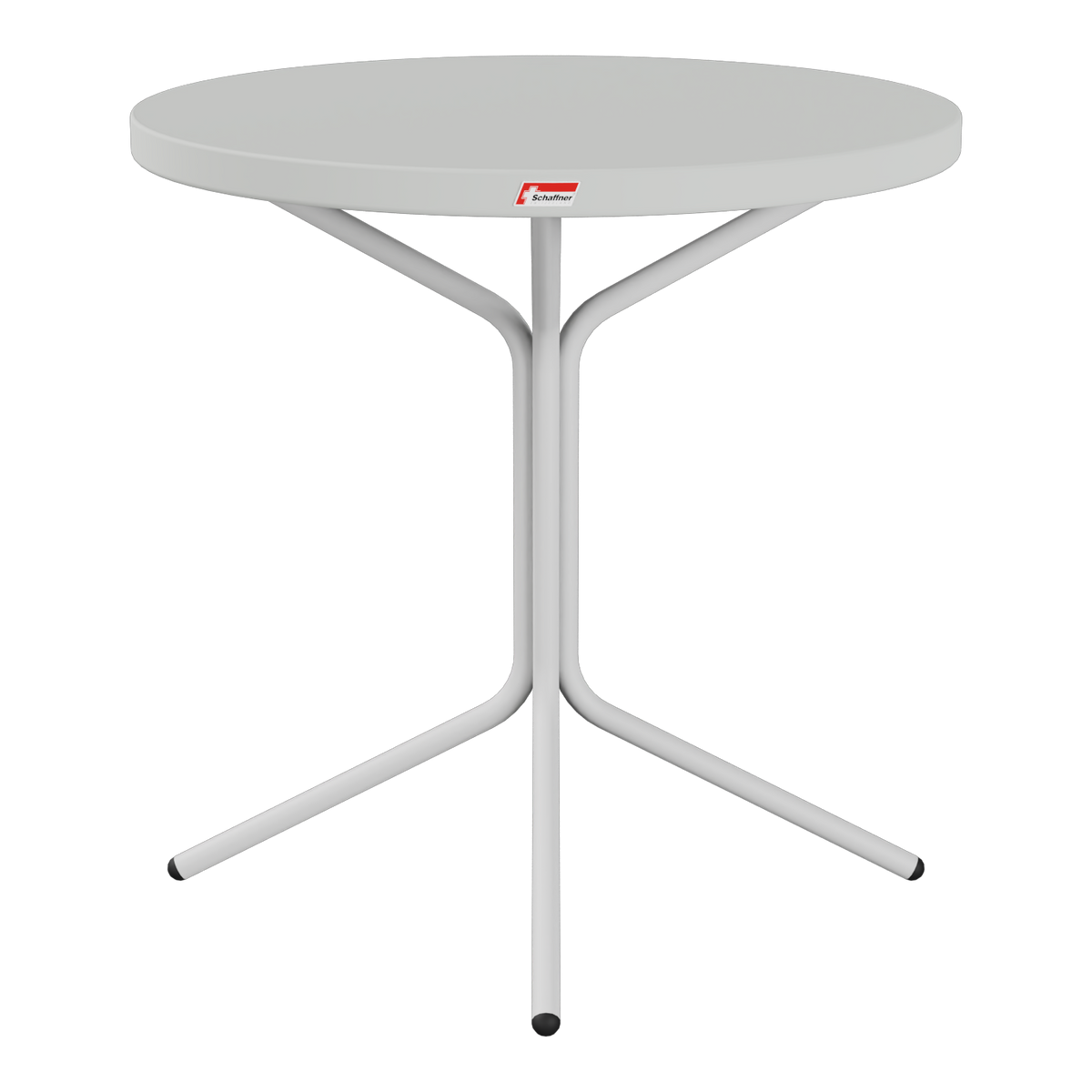 Bistrotisch rund weiß 70cm Durchmesser mit Metallfuß - moderner Gartentisch