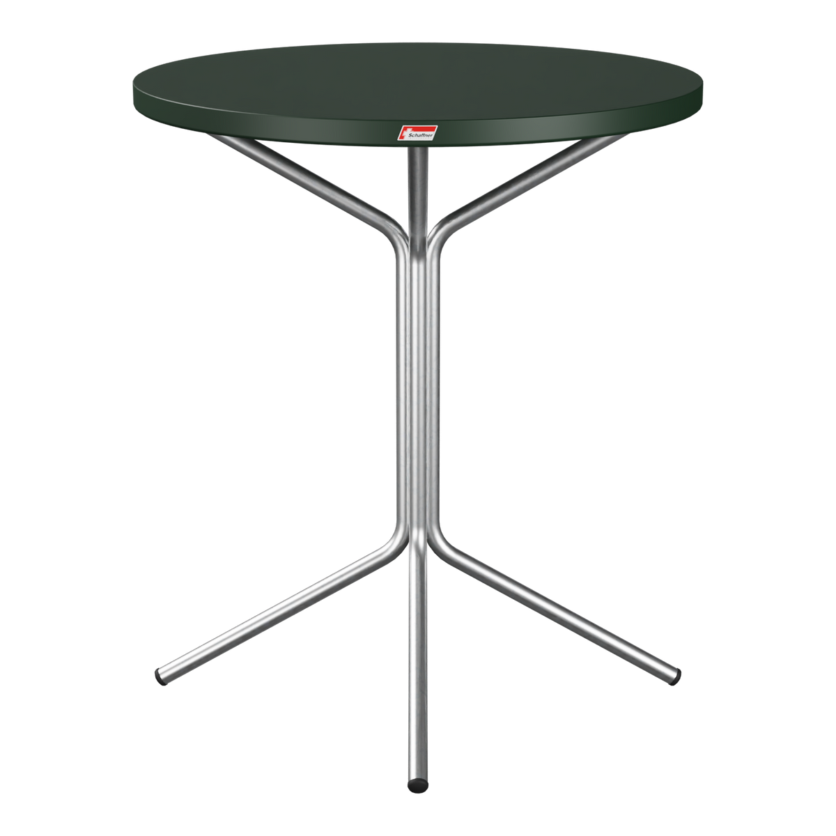 Bistrotisch mit grüner Tischplatte und Metallgestell - moderner Stehtisch für Balkon und Garten