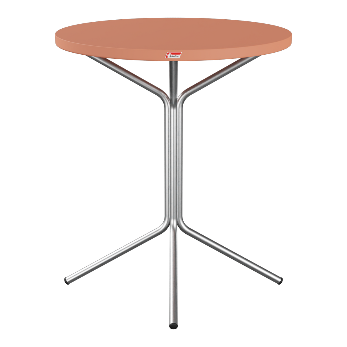 Bistrotisch rund mit Metallgestell, moderner Stehtisch für Balkon und Terrasse, kompakt und platzsparend