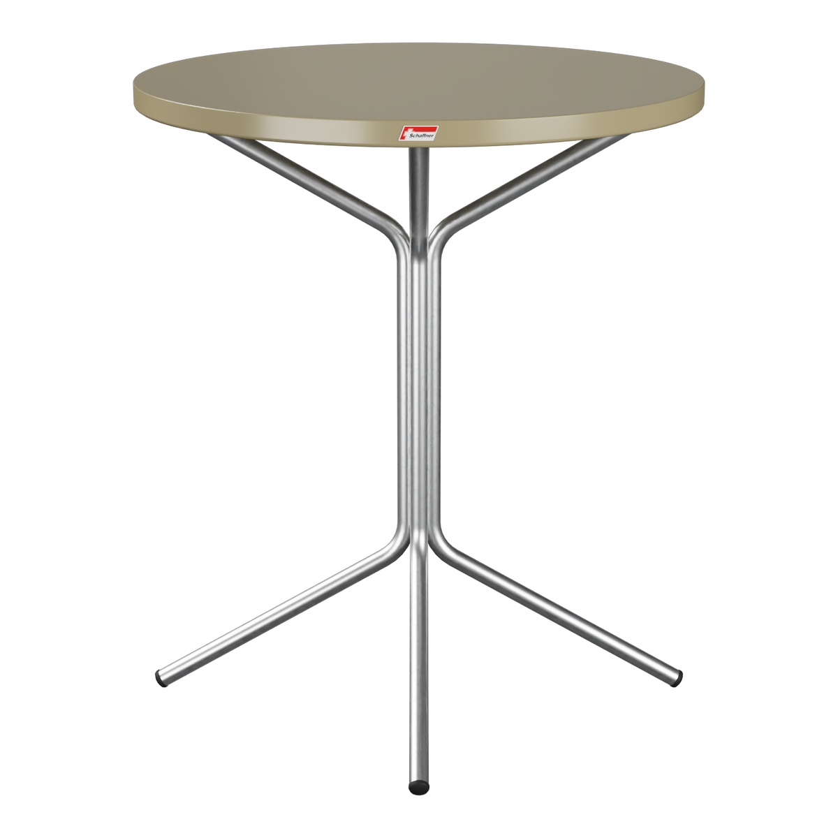 Cocktail-Stehtisch rund mit Metallgestell, moderner Design-Bistrotisch für Gastronomie und Wohnbereich.