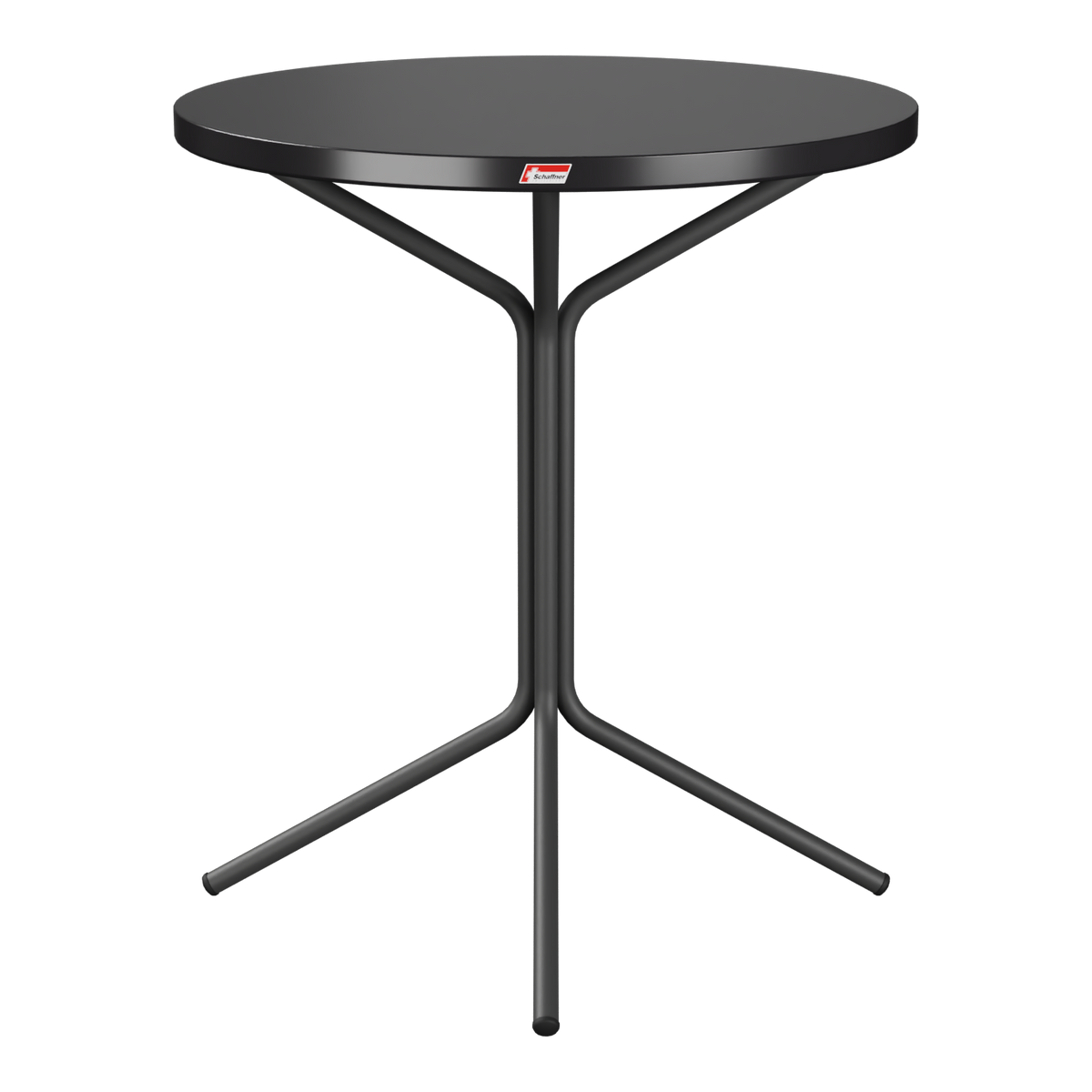 Bistrotisch schwarz rund Ø 60 cm - modernes Design mit Dreifuß Gestell
