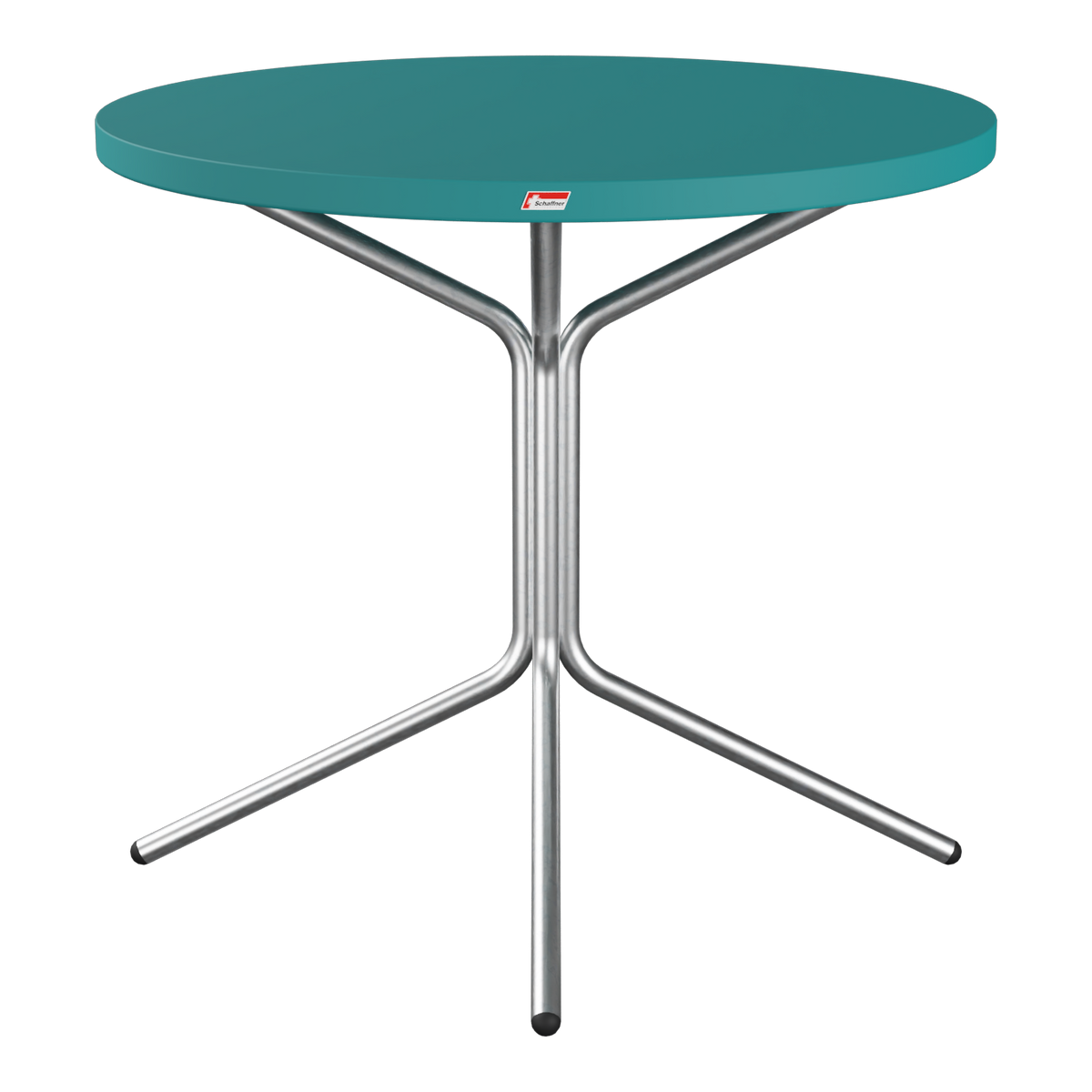 Bistrotisch mit Tealgrün Tischplatte und Metallfuß - Moderner Stehtisch