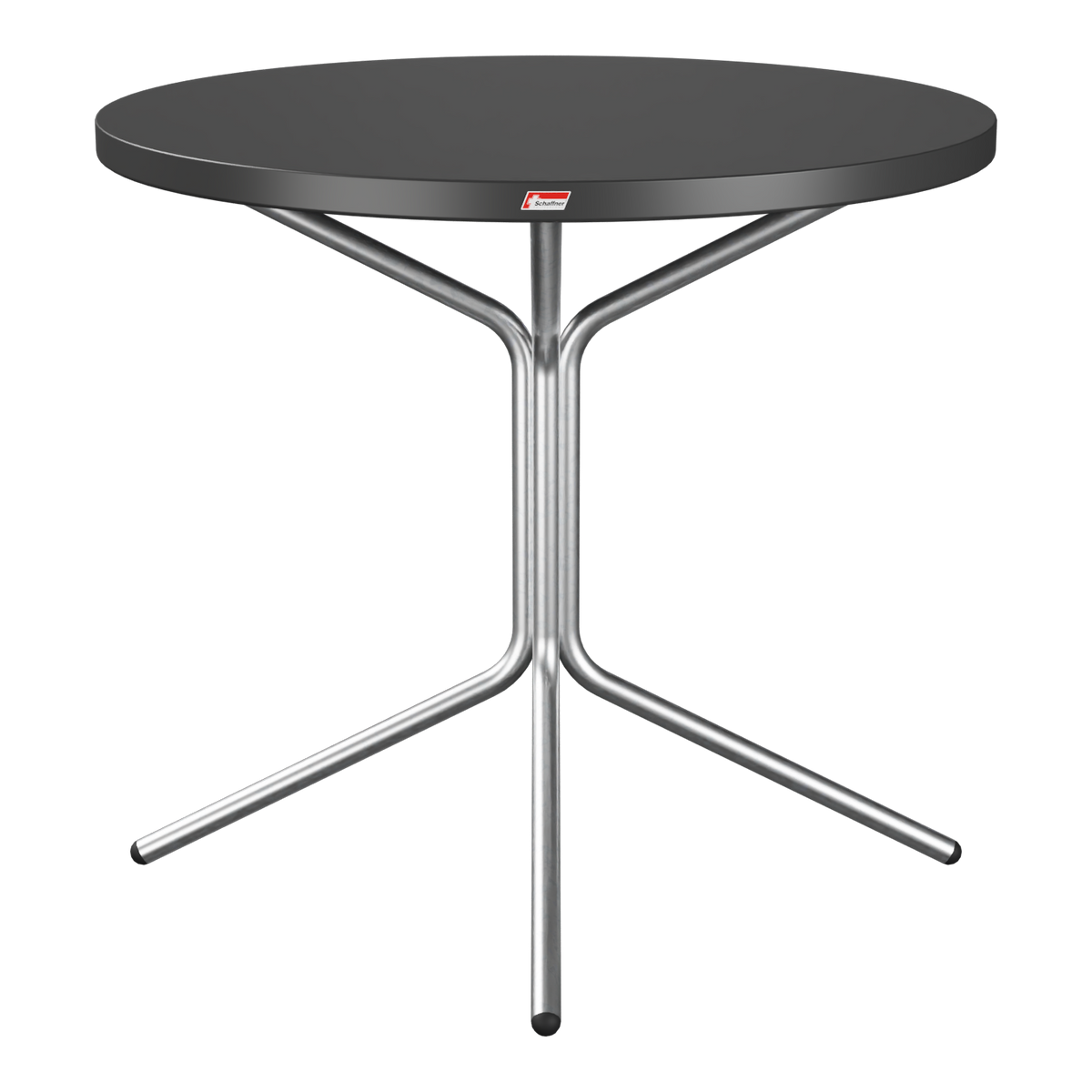 Bistrotisch schwarz rund mit Metallfuß - moderner Stehtisch für Balkon und Garten