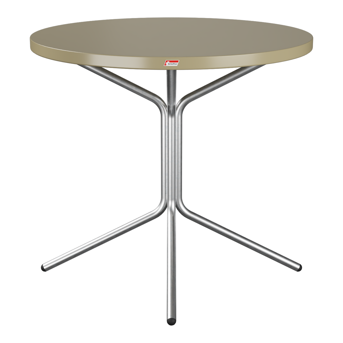 Bistro Stehtisch rund, Champagner, Stahlgestell, moderne Gartenmöbel