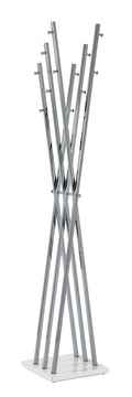 HAKU Möbel Garderobenständer aus Metall in Silber 35 x 35 x 186 cm