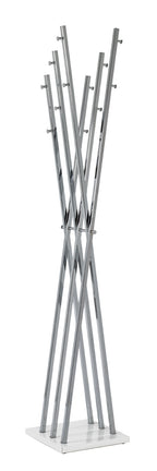 HAKU Möbel Garderobenständer aus Metall in Silber 35 x 35 x 186 cm