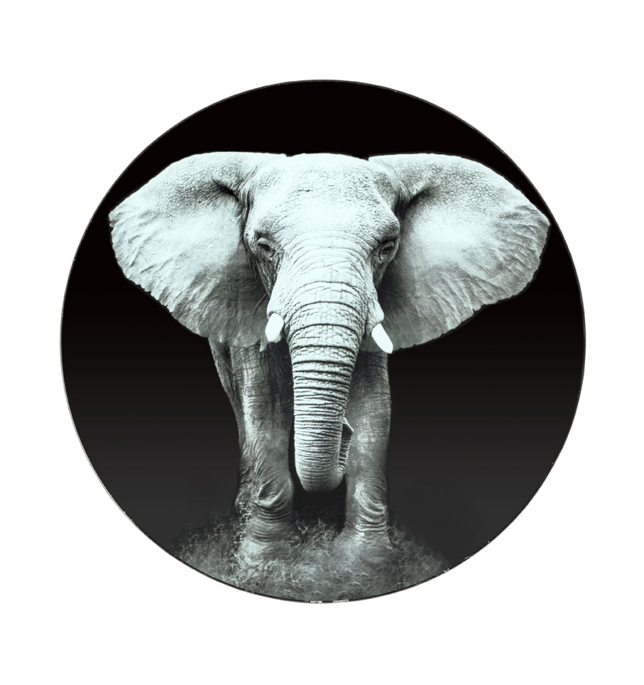 HAKU Möbel Beistelltisch aus Metall Motiv Elefant in Schwarz