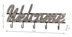 HAKU Möbel Wandgarderobe aus MDF Motiv Schriftzug in Silber 60 x 4 x 24 cm