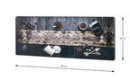 HAKU Möbel Wandgarderobe aus MDF Motiv Kaffeetasse in Braun
