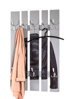 HAKU Möbel Wandgarderobe aus MDF Motiv Mode in Grau B 40-65 cm H 100 cm, 65 x 9 cm, H 100 cm