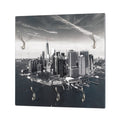 HAKU Möbel Wandgarderobe aus MDF Motiv Skyline in Braun