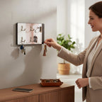 HAKU Möbel Schlüsselboard aus MDF Motiv Schlüsselbund in Grau