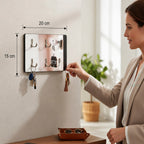 HAKU Möbel Schlüsselboard aus MDF Motiv Schlüsselbund in Grau