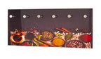 HAKU Möbel Wandgarderobe aus Glas Motiv Gewürz in Schwarz