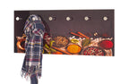 HAKU Möbel Wandgarderobe aus Glas Motiv Gewürz in Schwarz