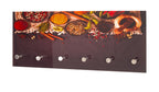 HAKU Möbel Wandgarderobe aus Glas Motiv Gewürz in Schwarz