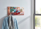 HAKU Möbel Wandgarderobe aus Glas Motiv Roller in Braun