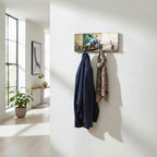 HAKU Möbel Wandgarderobe aus MDF Motiv Roller in Grün 50 x 5 x 20 cm