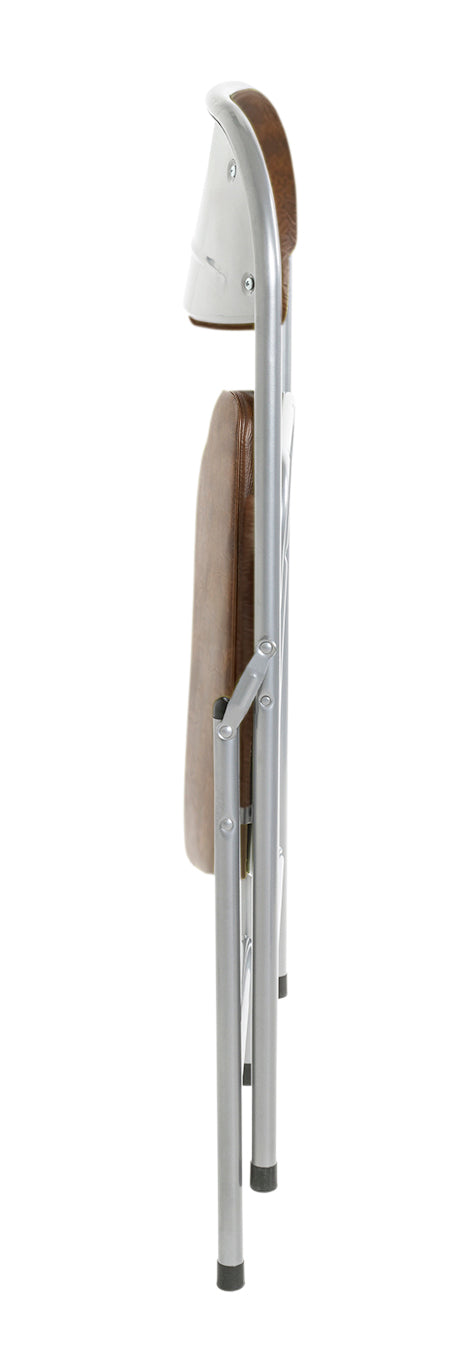 HAKU Möbel Klappstuhl aus Metall mit Kunstleder in Grau 47 x 53 x 79 cm