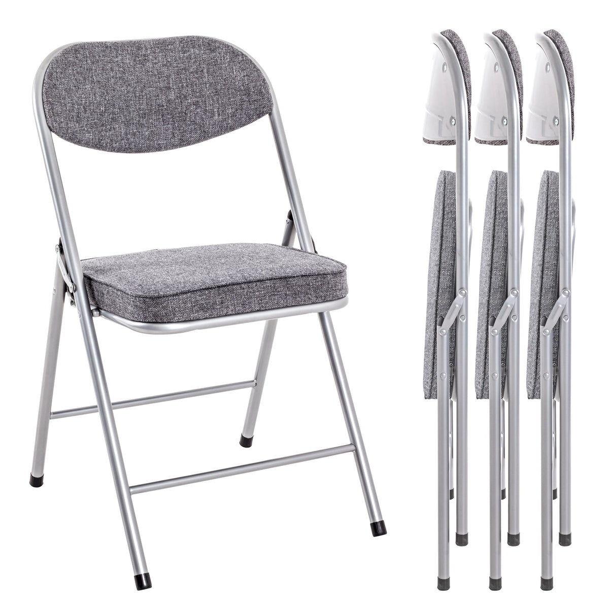HAKU Möbel Klappstuhl aus Metall in Silber