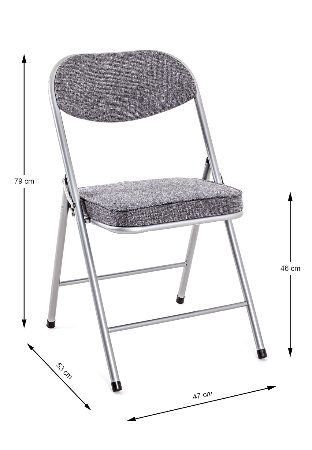 HAKU Möbel Klappstuhl aus Metall in Silber