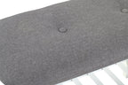 HAKU Möbel Schuhbank aus Textil mit Bambus in Grau B 60-100 cm H 44 cm, 60 x 30 cm, H 44 cm