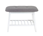 HAKU Möbel Schuhbank aus Textil mit Bambus in Grau B 60-100 cm H 44 cm, 60 x 30 cm, H 44 cm
