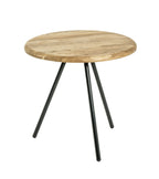 HAKU Möbel Beistelltisch aus Massivholz in Braun H 40-43 cm Ø 40-50 cm, Ø 40 cm, H 40 cm