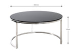HAKU Möbel Couchtisch aus Metall in Silber