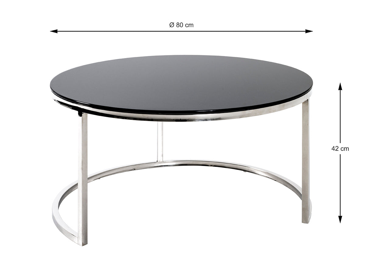 HAKU Möbel Couchtisch aus Metall in Silber