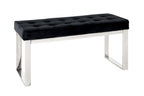 HAKU Möbel Bank aus Metall gepolstert in Silber 100 x 41 x 48 cm