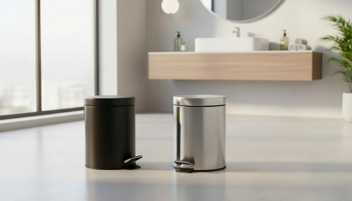 HAKU Möbel Kosmetikeimer aus Metall in Schwarz