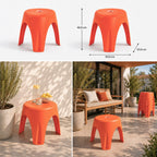 HAKU Möbel Stapelhocker aus Kunststoff in Orange