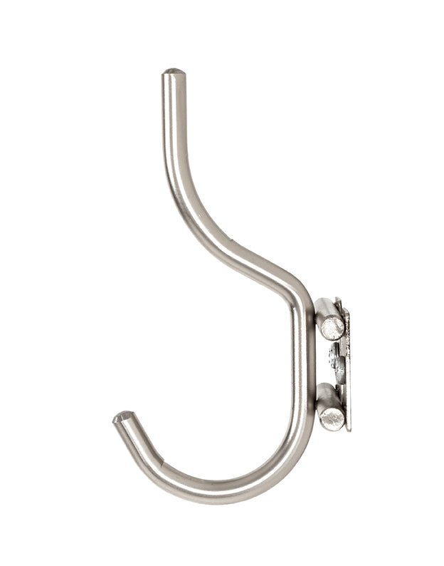 HAKU Möbel Garderobenleiste aus Metall massiv in Silber B 22-54 cm H 14 cm, 54 x 8 cm, H 14 cm